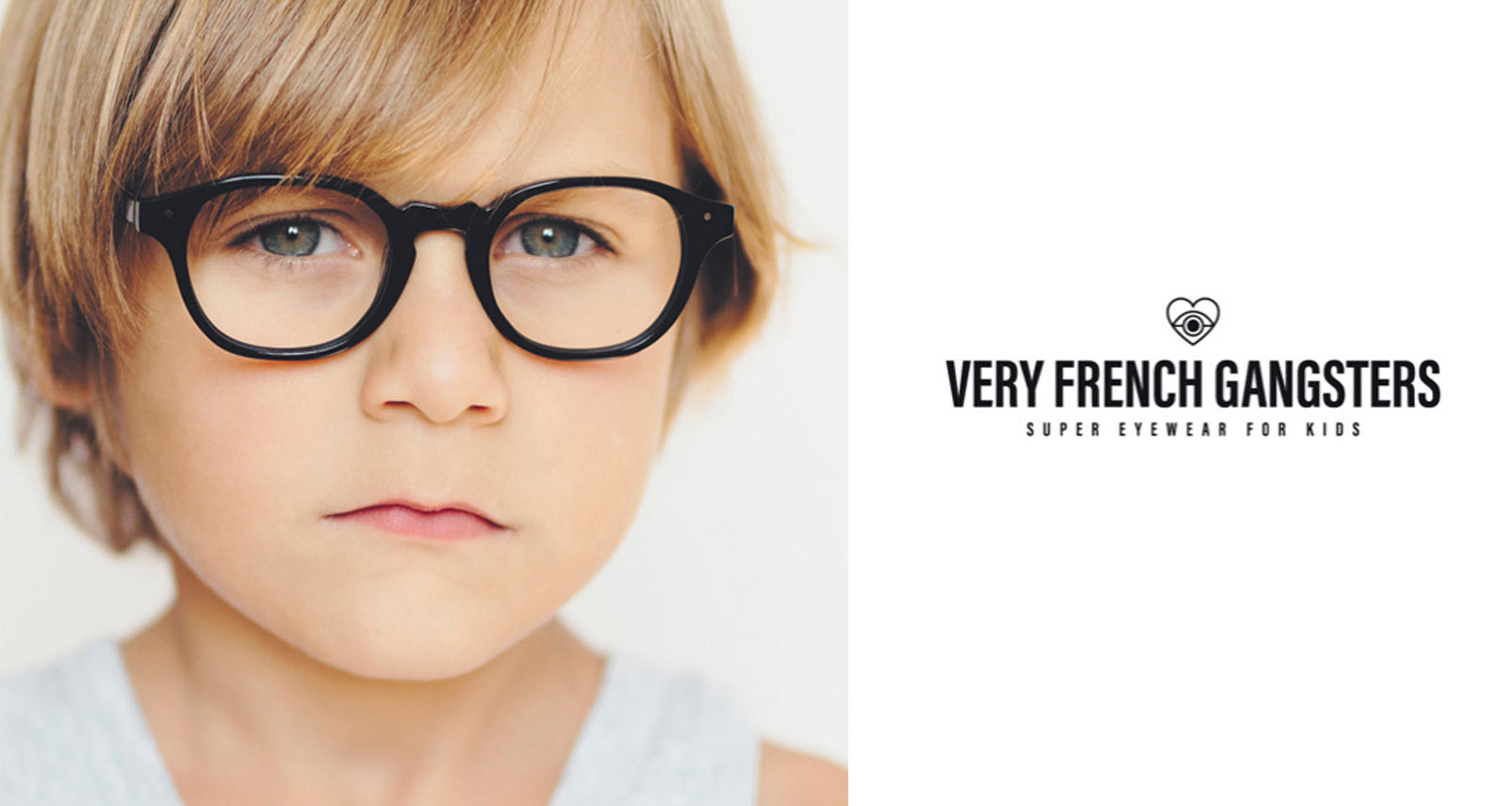 Very French Gangsters banner bij Optiek De Beenhouwer