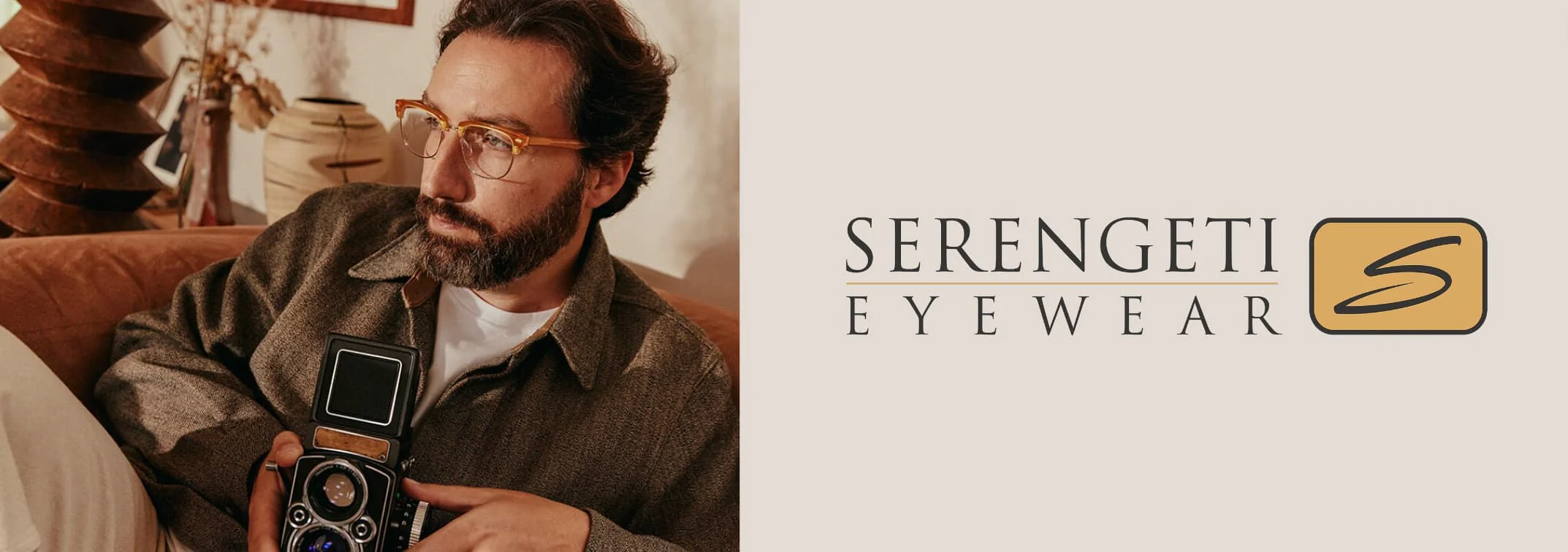 Serengeti banner bij Optiek De Beenhouwer